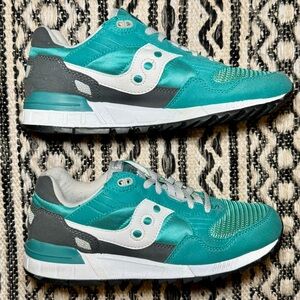 Saucony Teal and Gray Sneakers